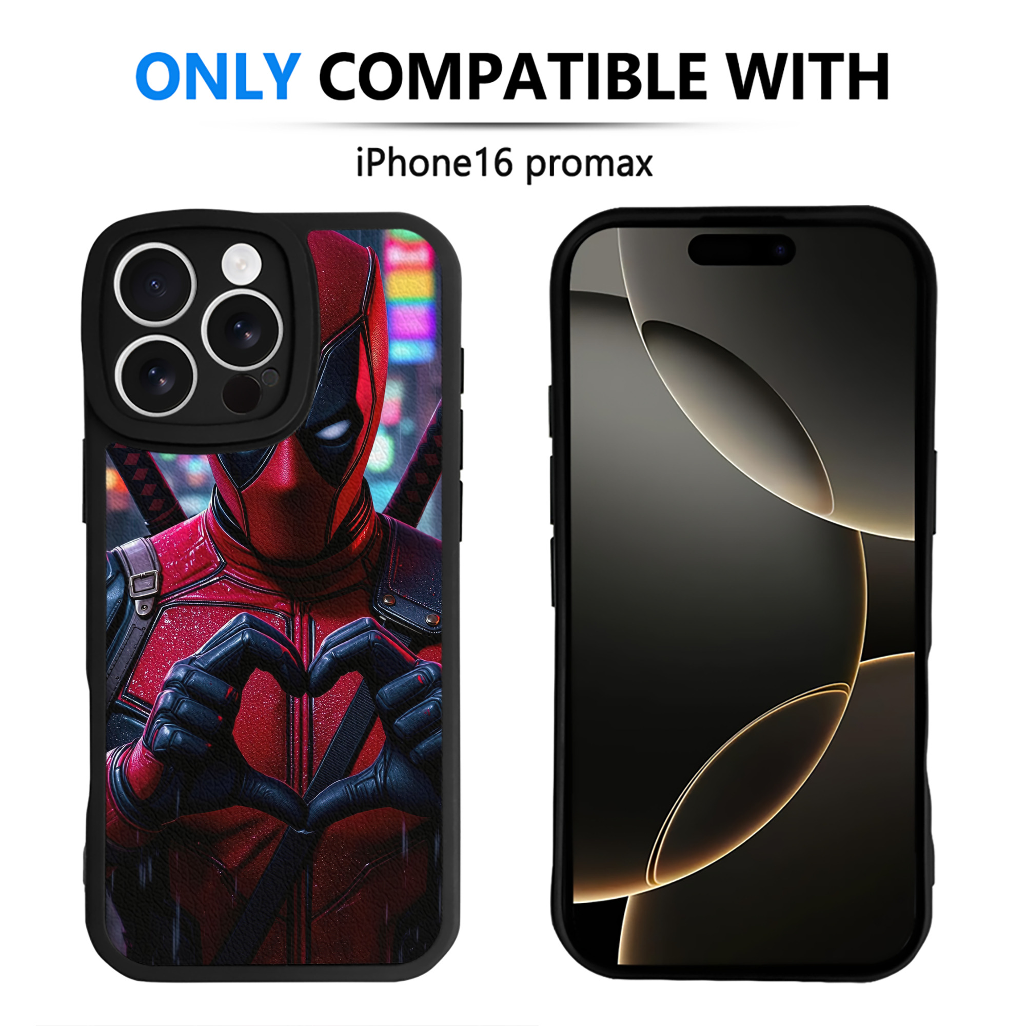 （画像用） Deadpool デッドプール 【iPhone 16シリーズ対応】シリコンスマホケース（レザー調） 材質：シリコン
